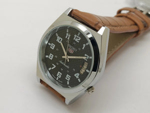 VINTAGE REFURBISHED SEIKO 5 AUTOMATIC JAPAN MENS DAY DATE WATCH - National Watches