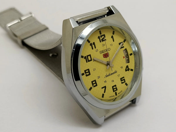Seiko 5 Black Dial Automatic Vintage Watch National Watches