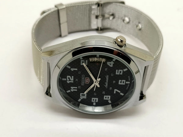 VINTAGE REFURBISHED SEIKO 5 AUTOMATIC JAPAN MENS DAY DATE WATCH - National Watches
