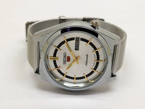 VINTAGE REFURBISHED SEIKO 5 AUTOMATIC JAPAN MENS DAY DATE WATCH - National Watches