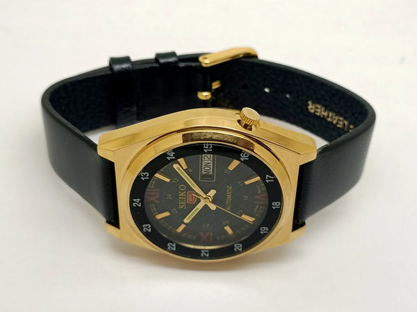 VINTAGE REFURBISHED SEIKO 5 AUTOMATIC JAPAN MENS DAY DATE WATCH - National Watches