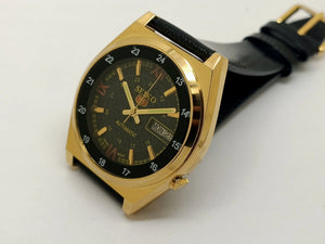 Seiko 5 Black Dial Automatic Vintage Watch National Watches