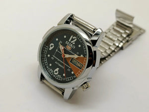 VINTAGE REFURBISHED SEIKO 5 AUTOMATIC JAPAN MENS DAY DATE WATCH - National Watches