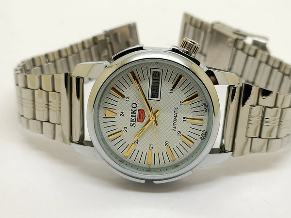 Seiko 5 Black Dial Automatic Vintage Watch National Watches