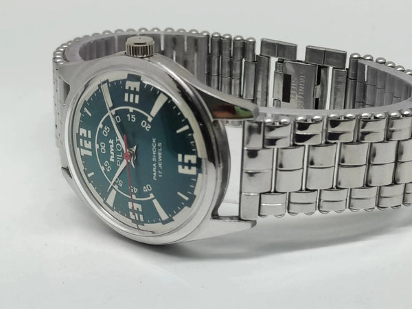 Hmt Pilot Mechanical Handwinding Movement stainless Steel Para Shock 17 Jewels Analog Dial Wrist Watch For Men National Watches
