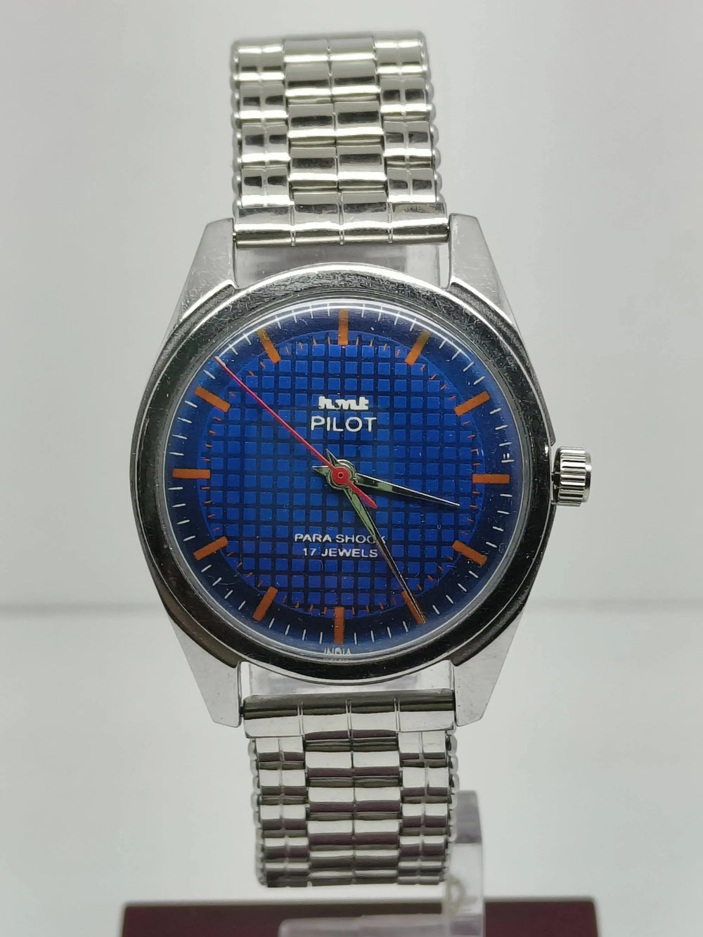 Hmt Pilot Mechanical Handwinding Movement stainless Steel Para Shock 17 Jewels Analog Dial Wrist Watch For Men National Watches