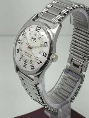 Hmt Pilot Mechanical Handwinding Movement stainless Steel Para Shock 17 Jewels Analog Dial Wrist Watch For Men National Watches