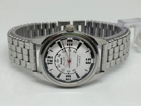 Hmt Pilot Mechanical Handwinding Movement stainless Steel Para Shock 17 Jewels Analog Dial Wrist Watch For Men National Watches
