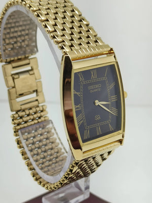 Seiko 5 Black Dial quartz WataSeiko Silim Quartz Watch – Sleek, Durable & Stylish Timepiece for Men/Womench - National Watches