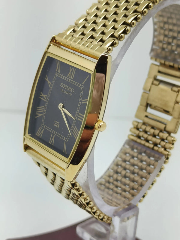 Seiko 5 Black Dial quartz WataSeiko Silim Quartz Watch – Sleek, Durable & Stylish Timepiece for Men/Womench - National Watches