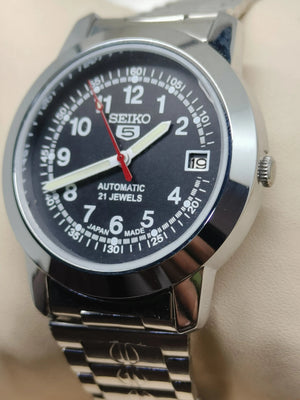 Seiko 5 Vintage Black Dial – Refurbished Automatic National Watches