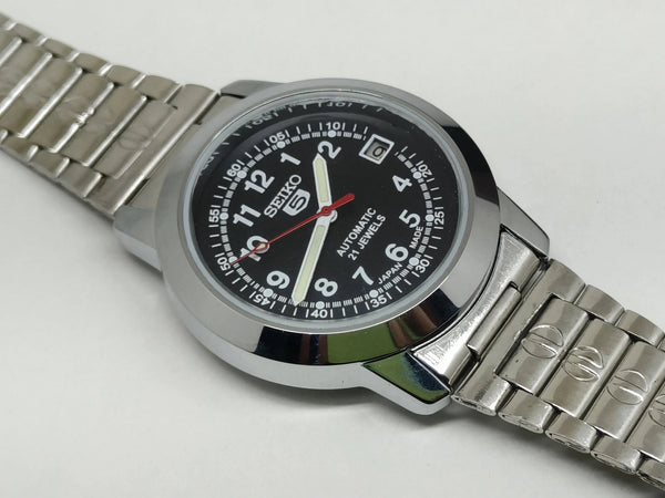 Seiko 5 Vintage Black Dial – Refurbished Automatic National Watches
