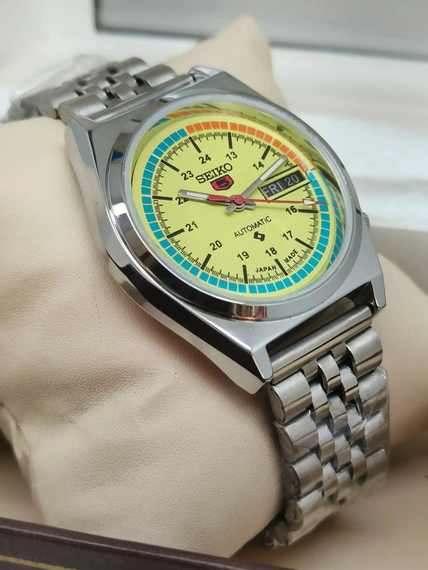 Seiko 5 Vintage Automatic – Transparent Crystal Domed Design National Watches