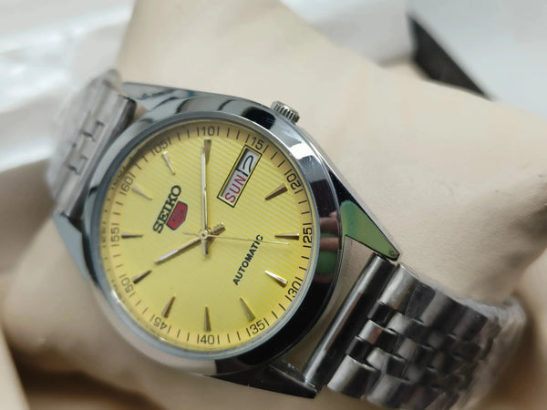 Seiko 5 Vintage Gold Tone – Refurbished & Polished National Watches