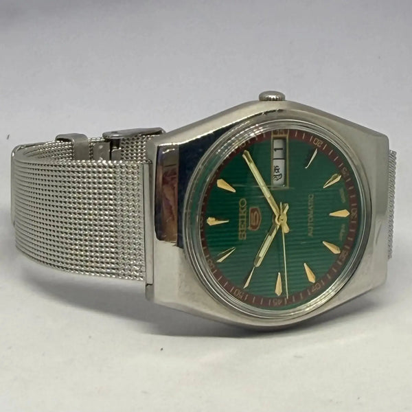 Rare Seiko 5 Watch | Refurbished Original Japan Movement | Collectible Retro Style National Watches