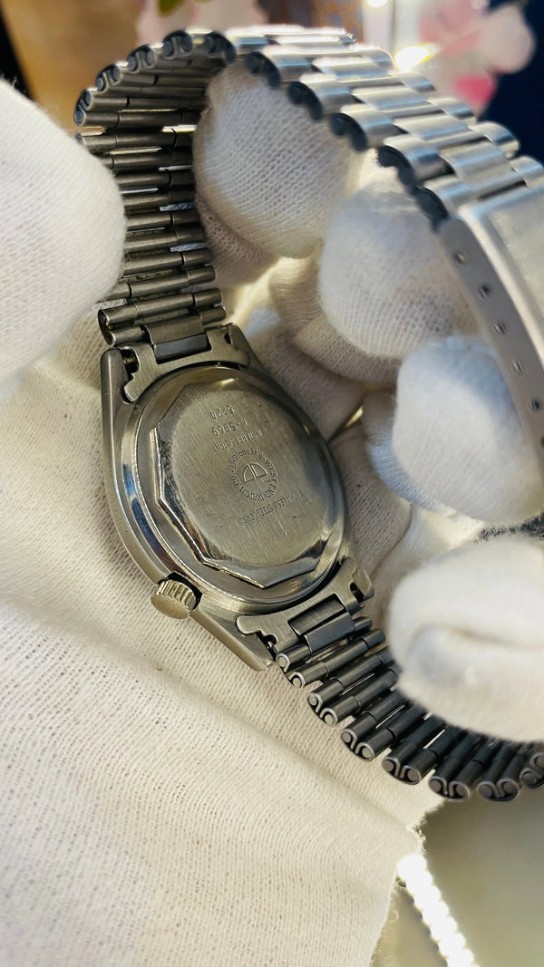 Vintage West End Prima Automatic Watch Black Dial Day Date Swiss Made Military Style National Watches