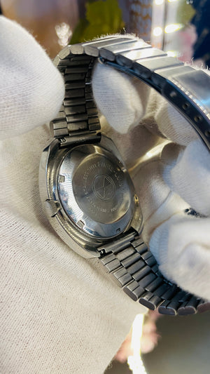Vintage West End Prima Automatic Watch Black Dial Day Date Swiss Made Military Style National Watches