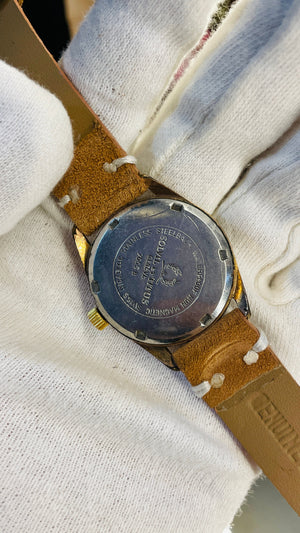 Vintage West End Prima Automatic Watch Black Dial Day Date Swiss Made Military Style National Watches
