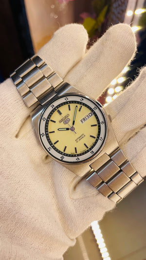 Vintage West End Prima Automatic Watch Black Dial Day Date Swiss Made Military Style National Watches