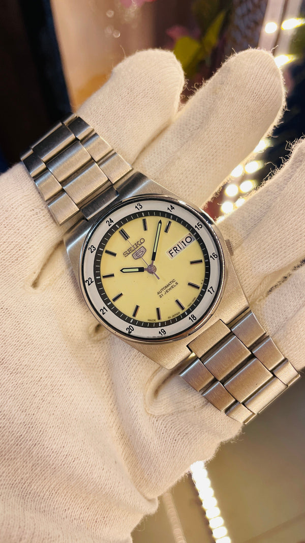 Vintage West End Prima Automatic Watch Black Dial Day Date Swiss Made Military Style National Watches