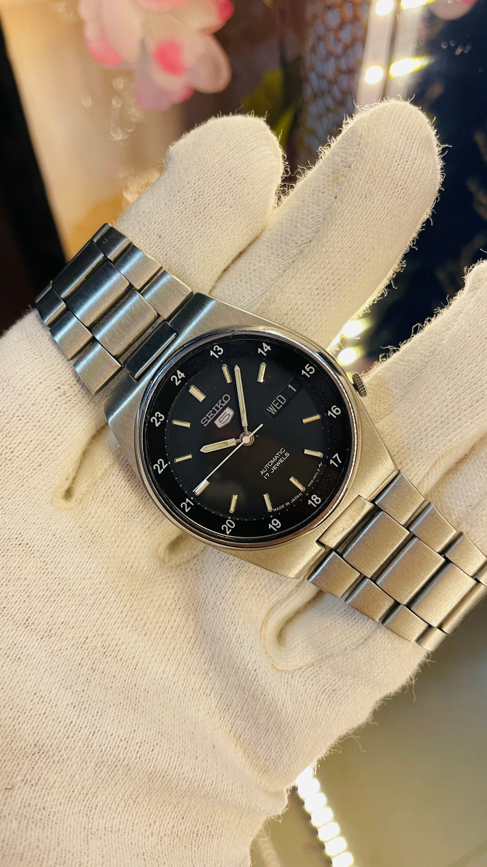 Vintage West End Prima Automatic Watch Black Dial Day Date Swiss Made Military Style National Watches