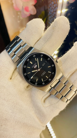 Vintage West End Prima Automatic Watch Black Dial Day Date Swiss Made Military Style National Watches