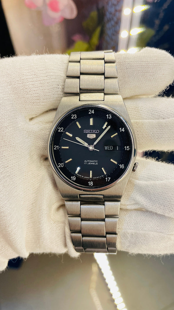 Vintage West End Prima Automatic Watch Black Dial Day Date Swiss Made Military Style National Watches