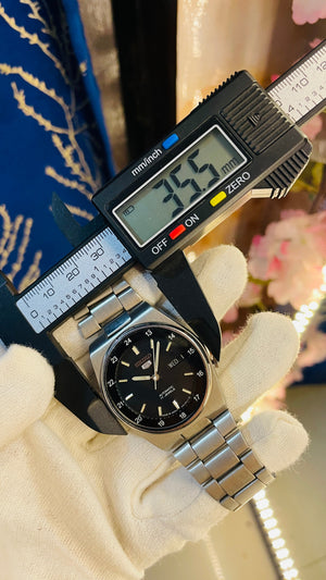 Vintage West End Prima Automatic Watch Black Dial Day Date Swiss Made Military Style National Watches