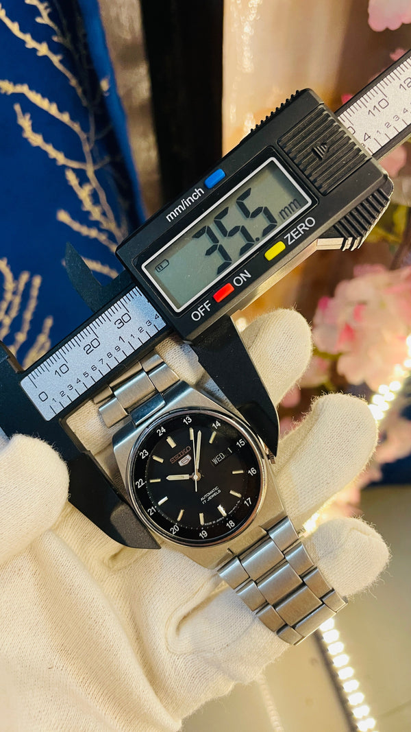 Vintage West End Prima Automatic Watch Black Dial Day Date Swiss Made Military Style National Watches