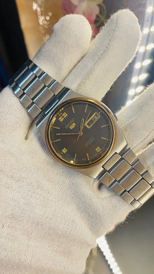 Vintage West End Prima Automatic Watch Black Dial Day Date Swiss Made Military Style National Watches
