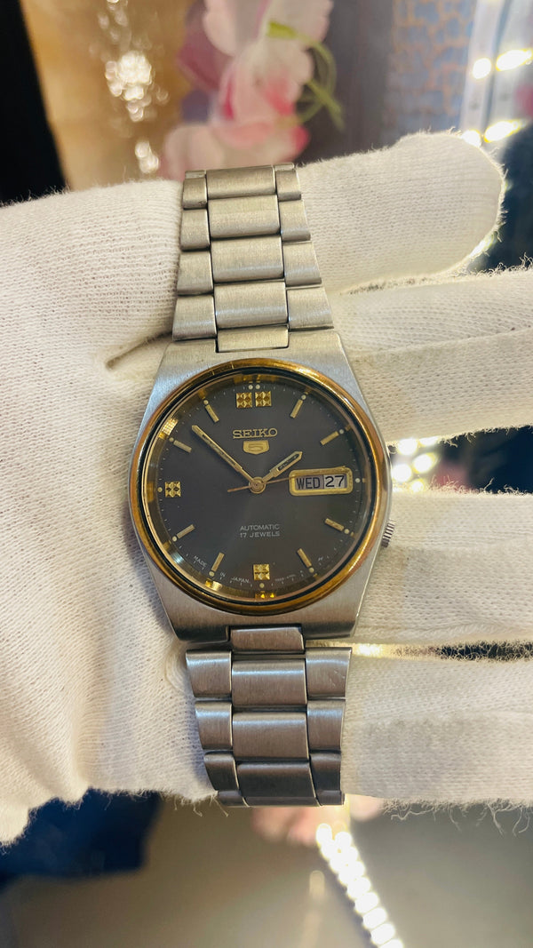Vintage West End Prima Automatic Watch Black Dial Day Date Swiss Made Military Style National Watches