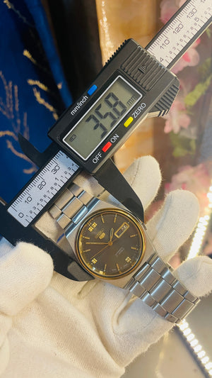 Vintage West End Prima Automatic Watch Black Dial Day Date Swiss Made Military Style National Watches