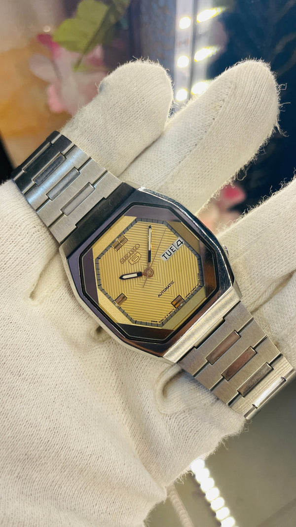 Vintage West End Prima Automatic Watch Black Dial Day Date Swiss Made Military Style National Watches