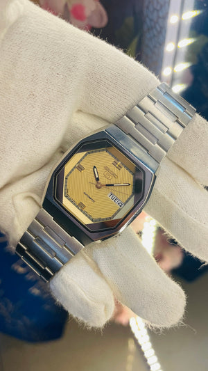 Vintage West End Prima Automatic Watch Black Dial Day Date Swiss Made Military Style National Watches