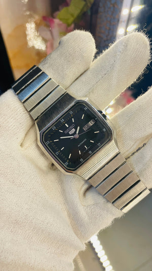 Vintage West End Prima Automatic Watch Black Dial Day Date Swiss Made Military Style National Watches