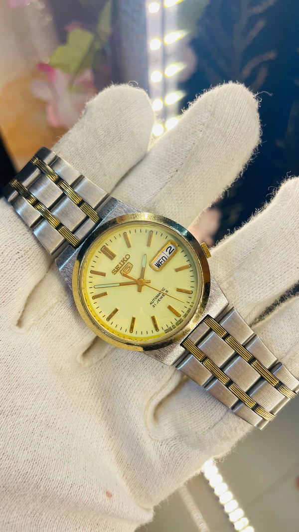 Vintage West End Prima Automatic Watch Black Dial Day Date Swiss Made Military Style National Watches