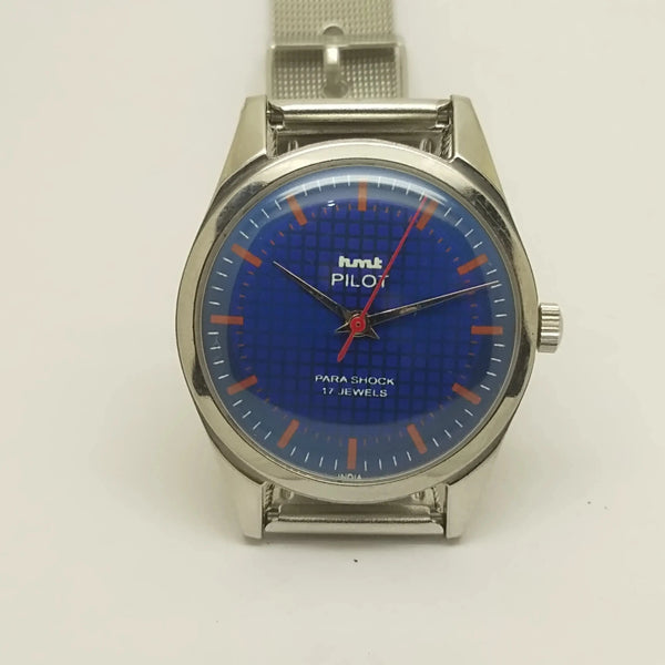 Hmt Pilot Mechanical Handwinding Movement stainless Steel Para Shock 17 Jewels Analog Dial Wrist Watch For Men National Watches