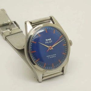 Hmt Pilot Mechanical Handwinding Movement stainless Steel Para Shock 17 Jewels Analog Dial Wrist Watch For Men National Watches