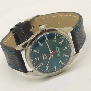 Hmt Pilot Mechanical Handwinding Movement leather Jewels Analog Dial Wrist Watch For Me National Watches