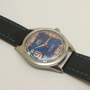 Hmt Pilot Mechanical Handwinding Movement leather Jewels Analog Dial Wrist Watch For Me National Watches
