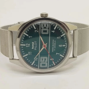 Hmt Pilot Mechanical Handwinding Movement stainless Steel Para Shock 17 Jewels Analog Dial Wrist Watch For Men National Watches
