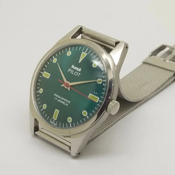 Hmt Pilot Mechanical Handwinding Movement stainless Steel Para Shock 17 Jewels Analog Dial Wrist Watch For Men National Watches