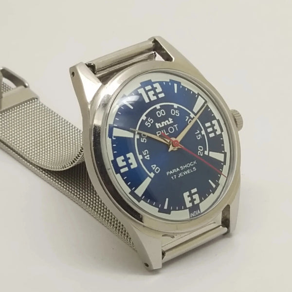 Hmt Pilot Mechanical Handwinding Movement stainless Steel Para Shock 17 Jewels Analog Dial Wrist Watch For Men National Watches
