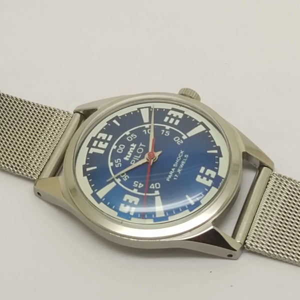 Hmt Pilot Mechanical Handwinding Movement stainless Steel Para Shock 17 Jewels Analog Dial Wrist Watch For Men National Watches