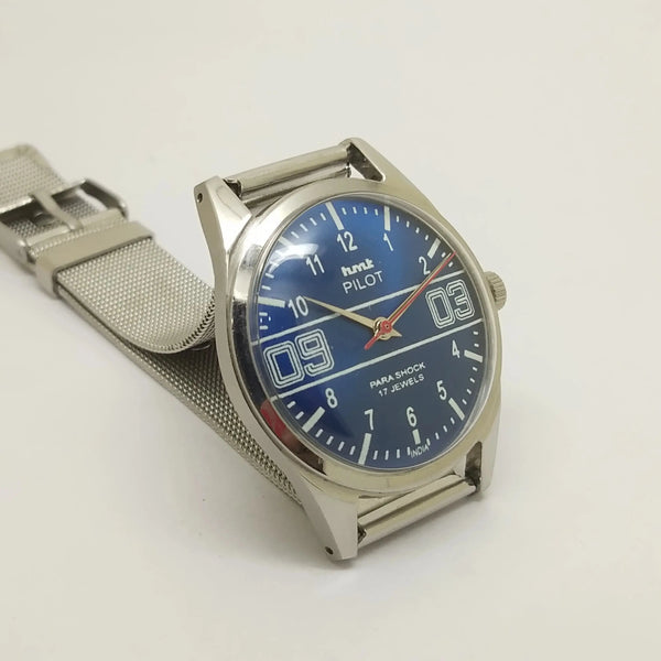 Hmt Pilot Mechanical Handwinding Movement stainless Steel Para Shock 17 Jewels Analog Dial Wrist Watch For Men National Watches