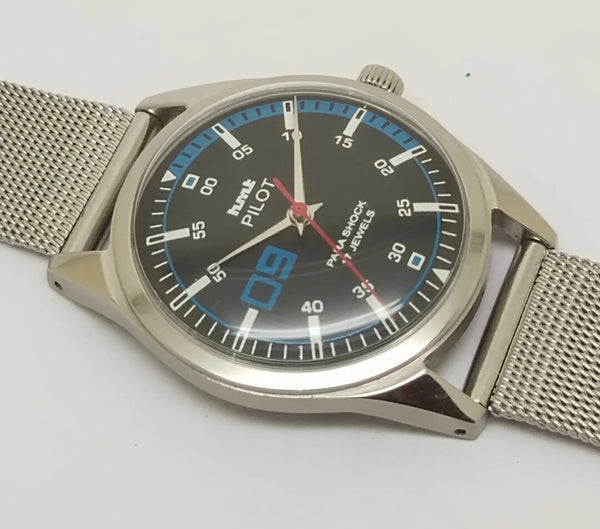 Hmt Pilot Mechanical Handwinding Movement stainless Steel Para Shock 17 Jewels Analog Dial Wrist Watch For Men National Watches