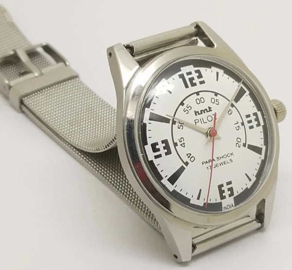 Hmt Pilot Mechanical Handwinding Movement stainless Steel Para Shock 17 Jewels Analog Dial Wrist Watch For Men National Watches