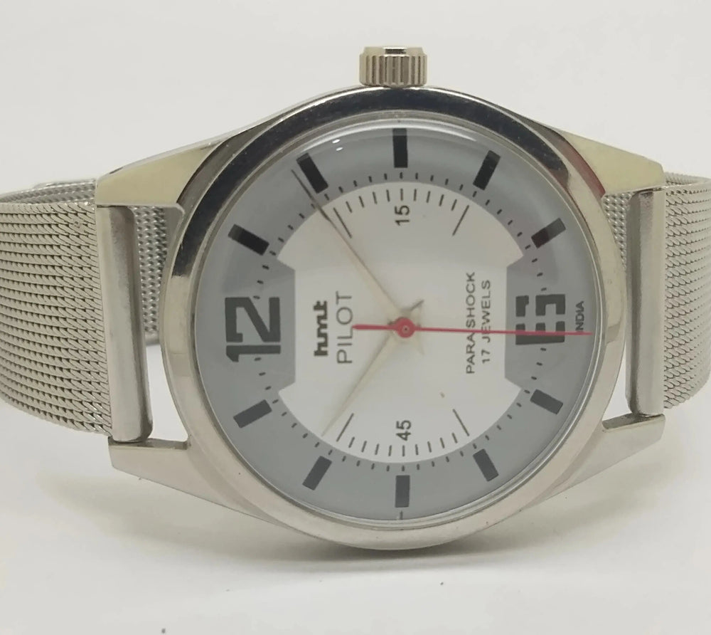 Hmt Pilot Mechanical Handwinding Movement stainless Steel Para Shock 17 Jewels Analog Dial Wrist Watch For Men National Watches