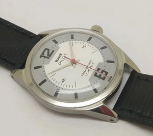 Hmt Pilot Mechanical Handwinding Movement leather Jewels Analog Dial Wrist Watch For Me National Watches