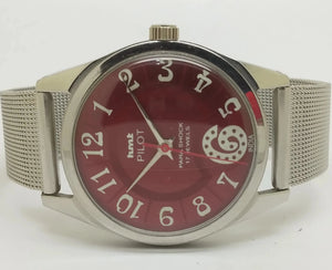 Hmt Pilot Mechanical Handwinding Movement stainless Steel Para Shock 17 Jewels Analog Dial Wrist Watch For Men National Watches